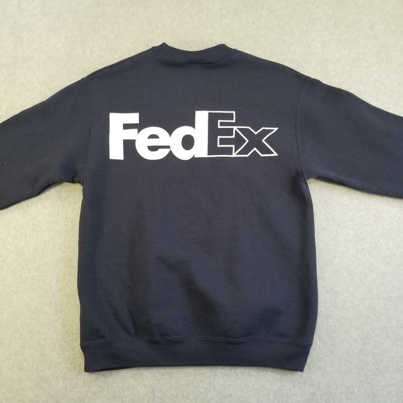 Vintage Fedex Sweater Mens Small Blue Lee 90s Workwear Streetwear